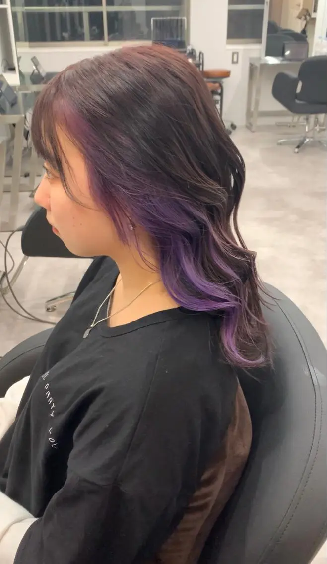 ロング カラー ヘアカラー トリートメント 🫧髪質改善 講師🫧🍎幹細胞のヘアスタイル