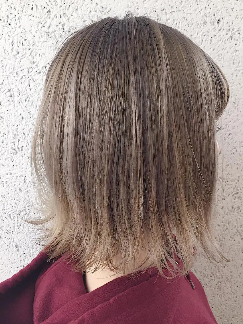 ショート カラー ヘアアレンジ アディクシーカラー アッシュ バレイヤージュ ブリーチ ブロンド ヘアカラー トリートメント ヘアセット ✨ハイクオリティ✨ 山本香也のヘアスタイル