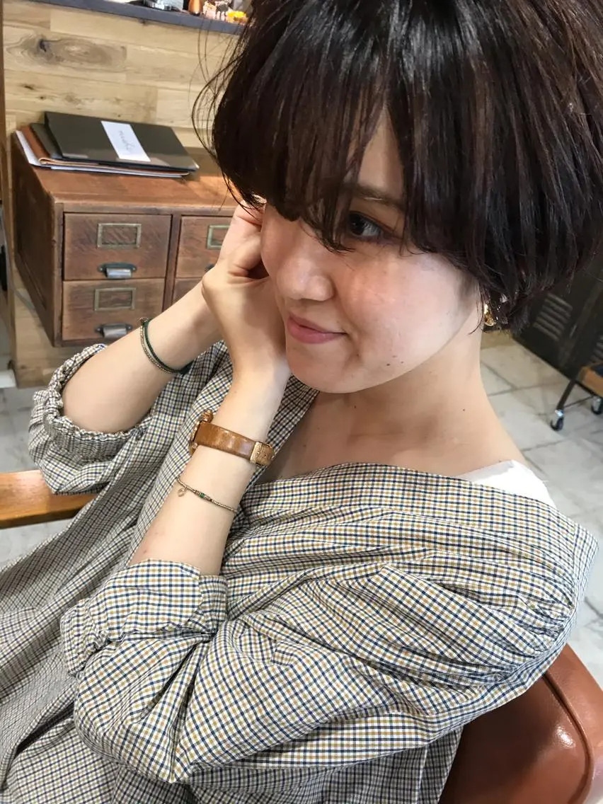 ショート カット ヘアカラー トリートメント ayane⭐️ボブ・ ショート・パーマのヘアスタイル