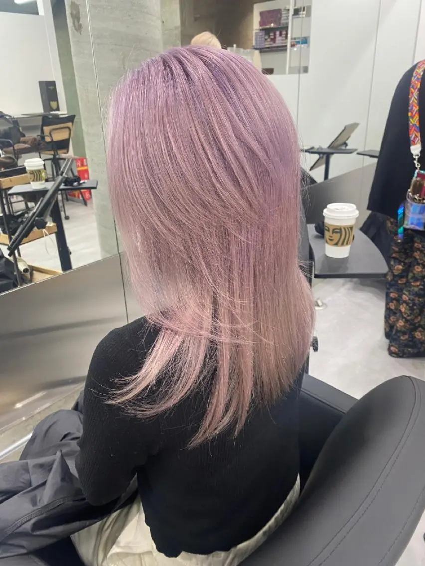 セミロング カラー バレイヤージュ ブリーチ ケアブリーチ ダブルカラー ハイライトカラー welring hair salonのヘアスタイル