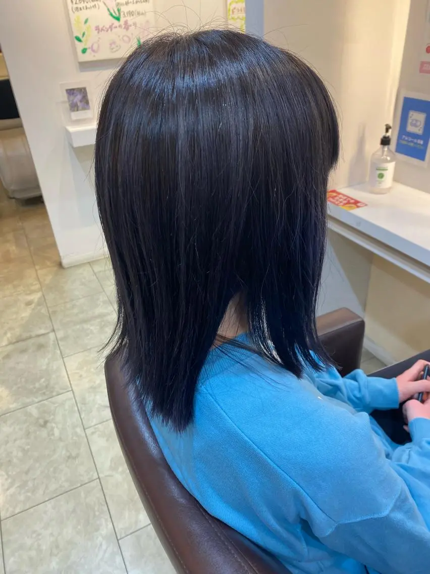 ミディアム カラー anoたまプラーザ 牧野直樹のヘアスタイル