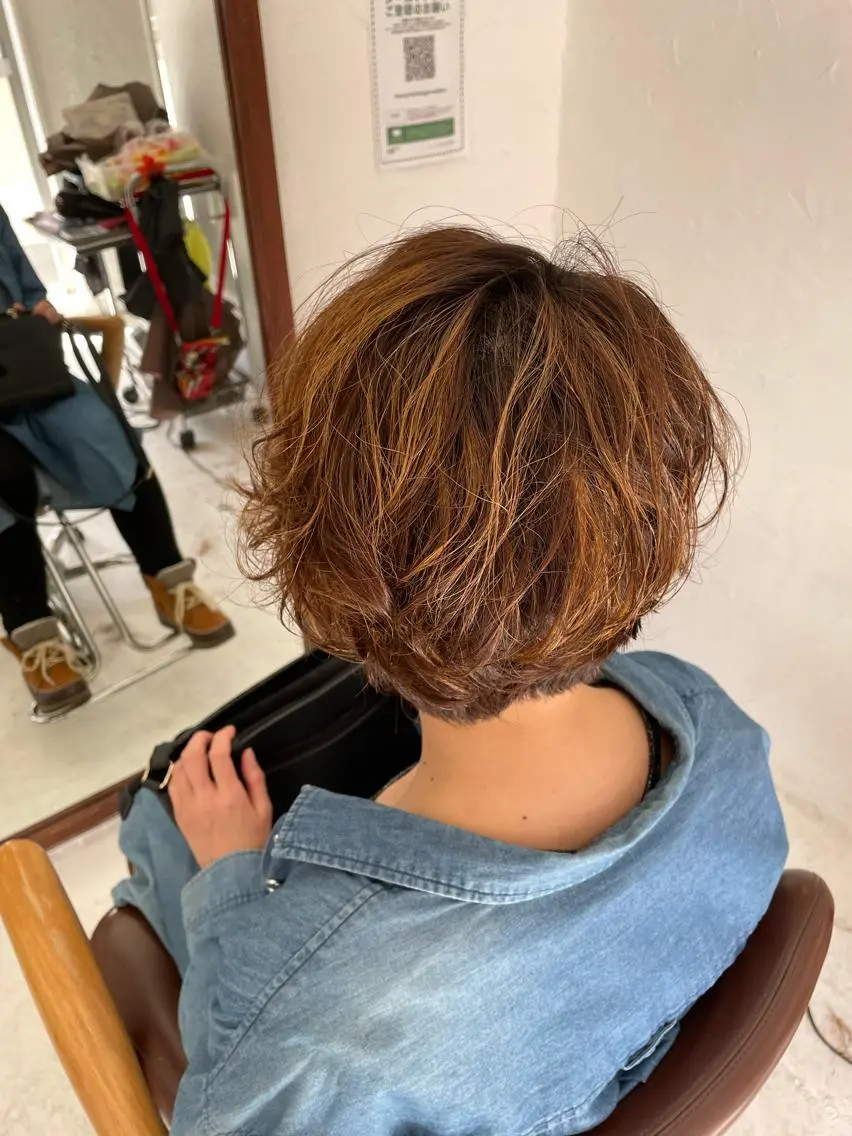 ショート パーマ カット パーマ トリートメント HempBeauty 浅野アサミのヘアスタイル
