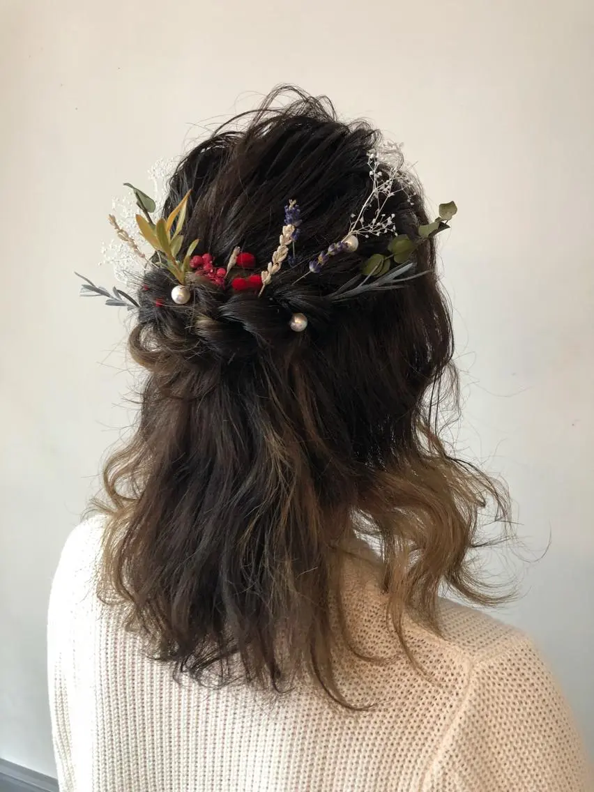 セミロング ヘアアレンジ レイヤーカット✂️ 横浜No1♡下鳥翔子のヘアスタイル