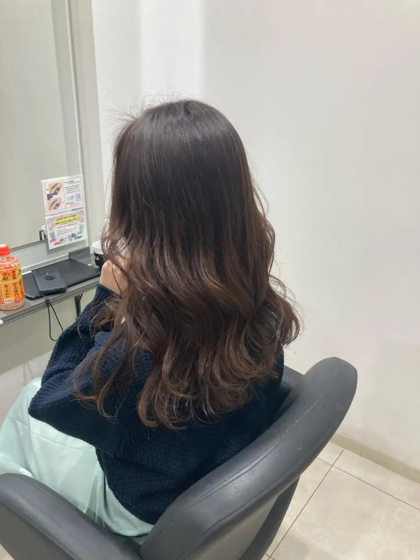 ロング カラー ヘアカラー トリートメント ピンクカラー🎀 米津 美佑のヘアスタイル