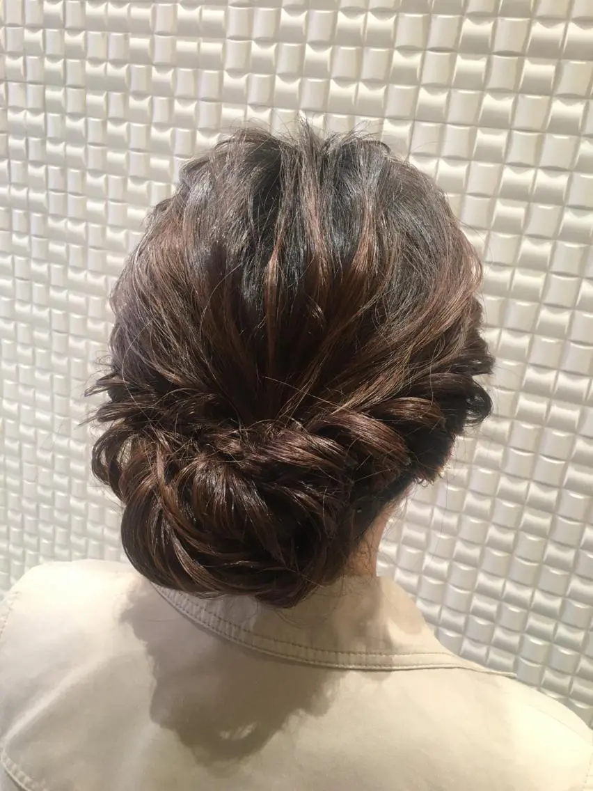 ミディアム セミロング ロング ヘアアレンジ scene. haraのヘアスタイル