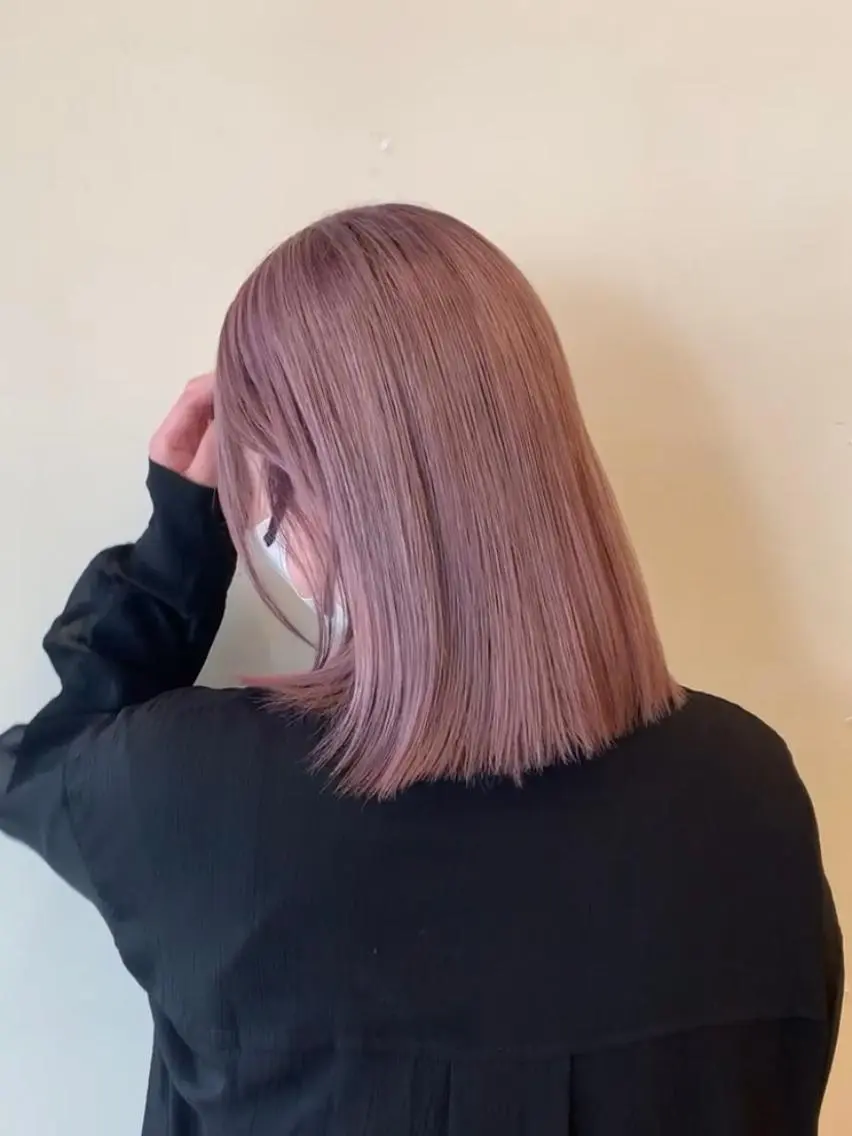 ミディアム カラー ラベンダーカラー ピンクカラー ピンクラベンダー 髪質改善*韓国ヘア* レイヤー*IBUKIのヘアスタイル