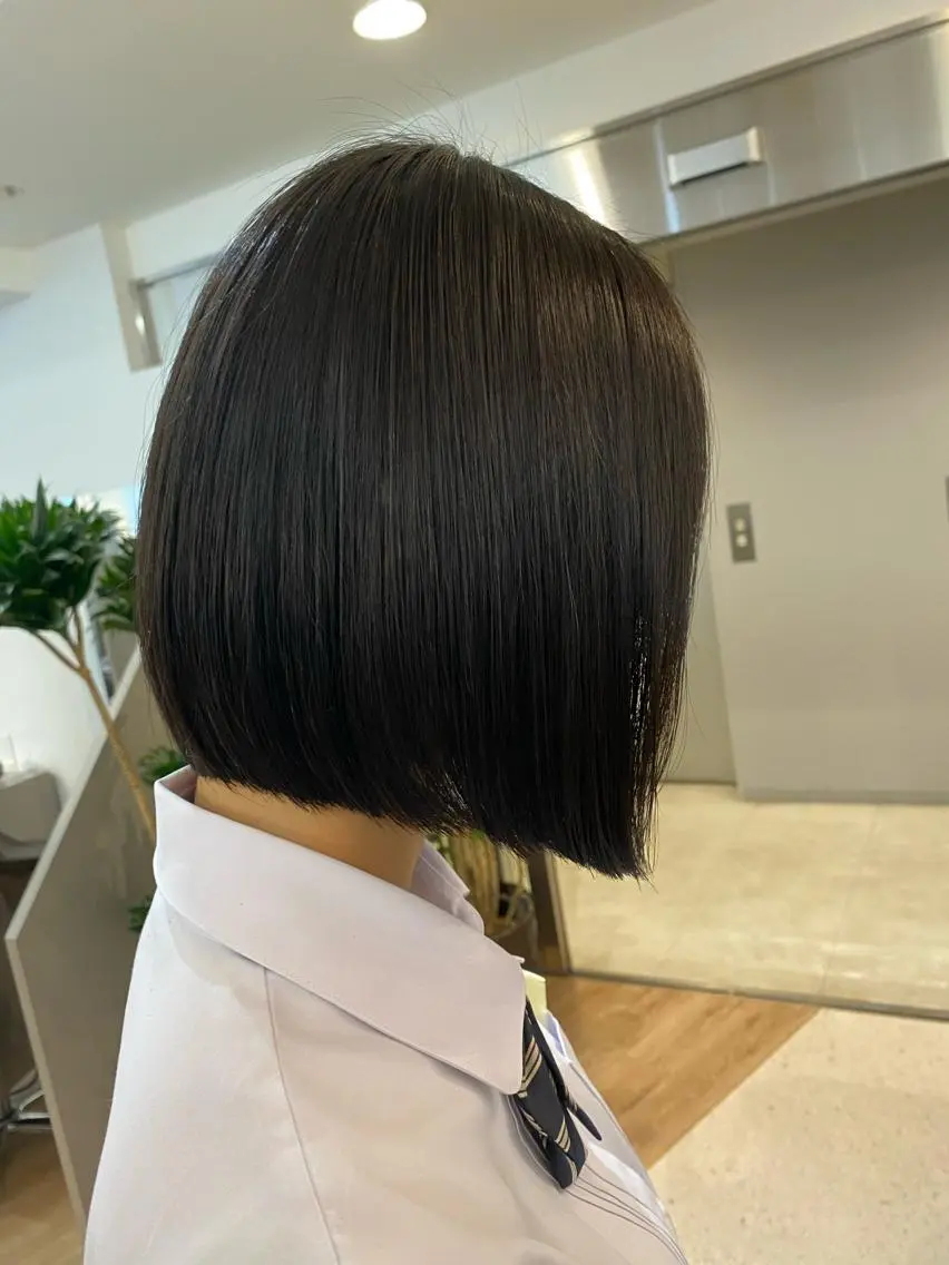 ショート カラー ヘアアレンジ マツエク・マツパ ボブ ボブ、縮毛矯正👑 心斎橋/高城涼也のヘアスタイル