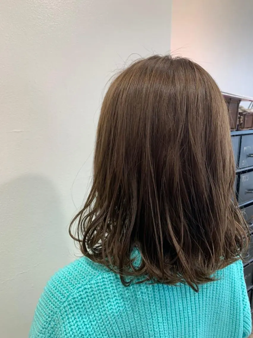ミディアム カラー ヘアアレンジ ベージュカラー ヘアカラー トリートメント 山崎 澪 レイヤーカット/大宮のヘアスタイル