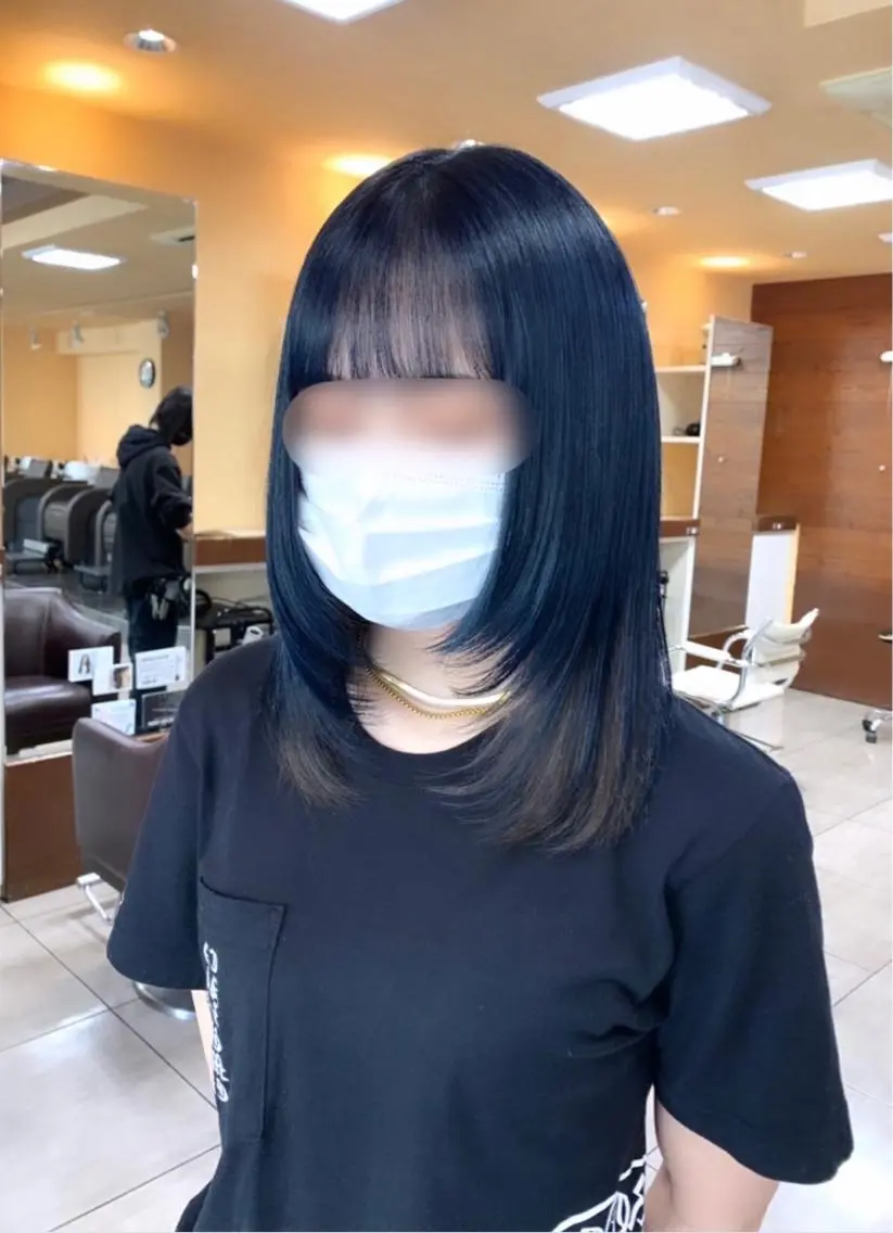 セミロング カット ヘアカラー 🫧艶髪カラー🫧 森本くるみのヘアスタイル