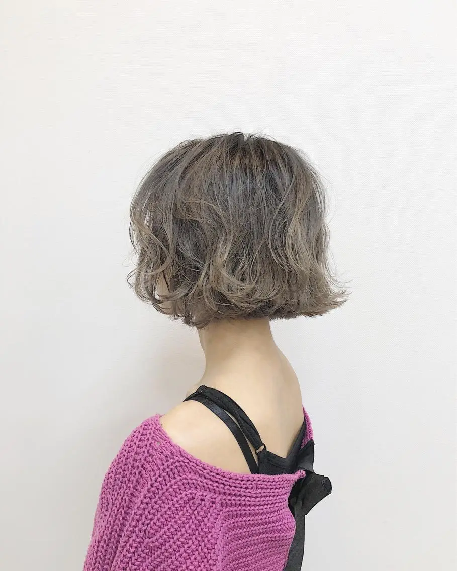 ショート ボブ レイヤーカット レイヤー×縮毛矯正 深見 拓のヘアスタイル