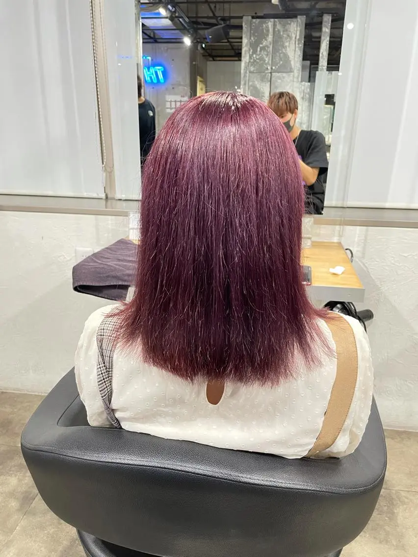ミディアム カラー ベージュカラー💖 やすひろのヘアスタイル