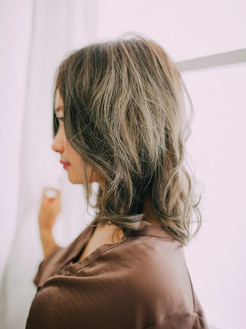 ミディアム カット ヘアカラー トリートメント Conforto店長 渡邊のヘアスタイル