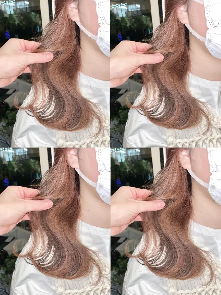 ロング カラー イヤリングカラー インナーカラー 🩵アンブレラカラー 髪質改善 丸尾】のヘアスタイル