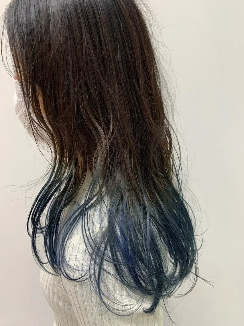 セミロング カラー 中村 優太のヘアスタイル