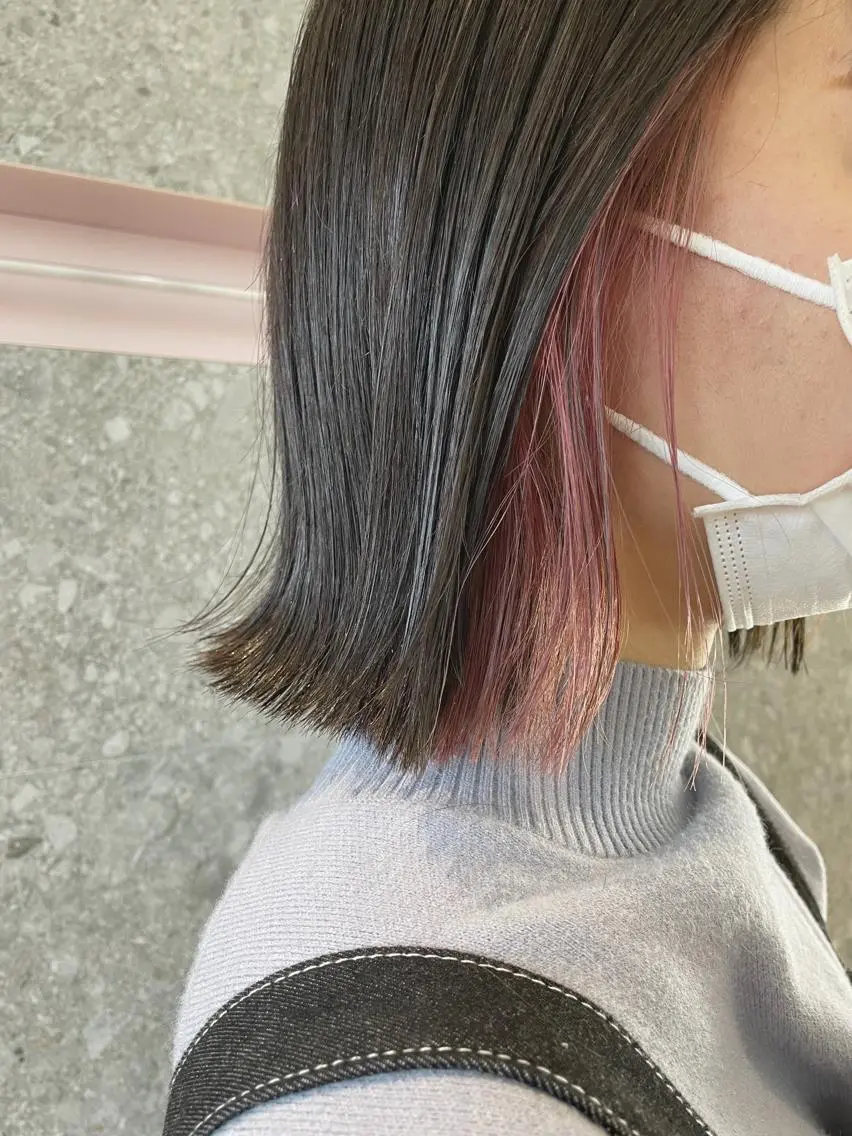 ショート カラー ピンクカラー カット ヘアカラー トリートメント 山下 千明のヘアスタイル