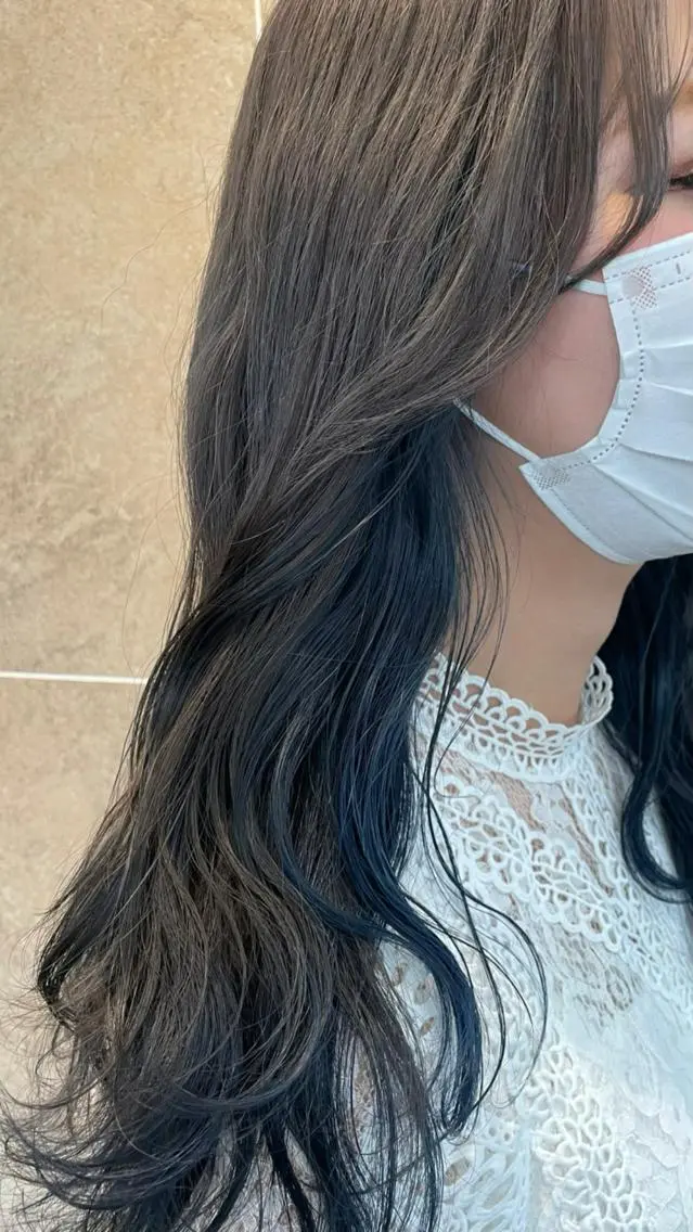 セミロング ブリーチなしベージュ カラー佐藤華厘のヘアスタイル