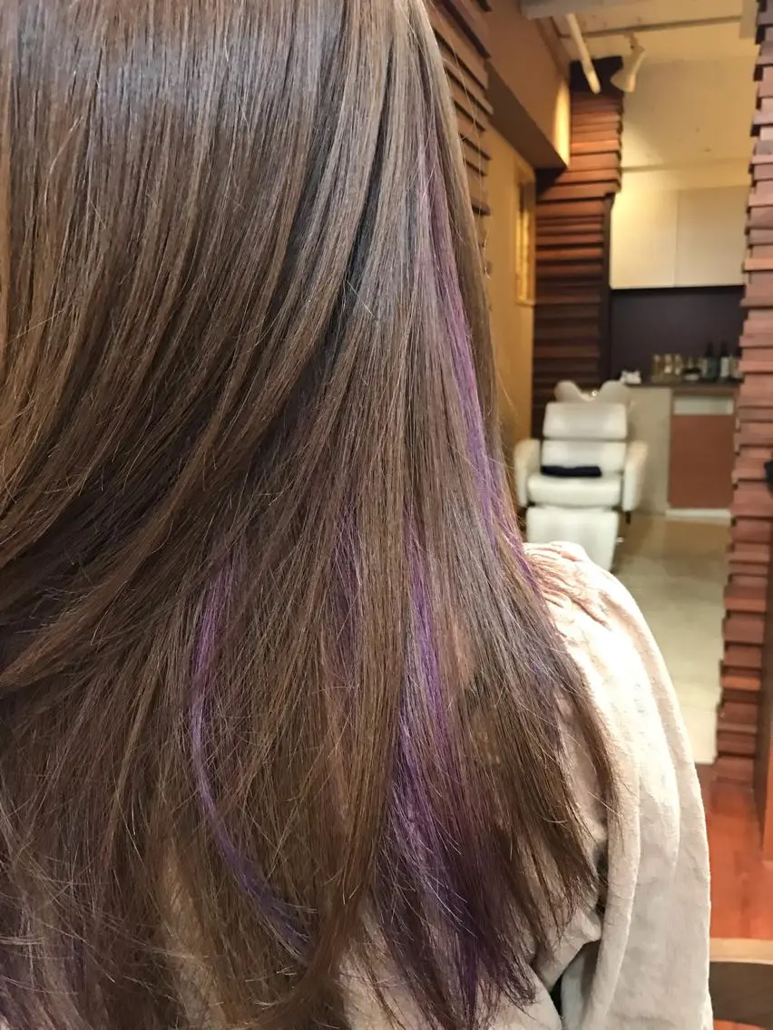 ロング カラー バイオレットカラー 【メンズパーマ】 橋爪麗人のヘアスタイル