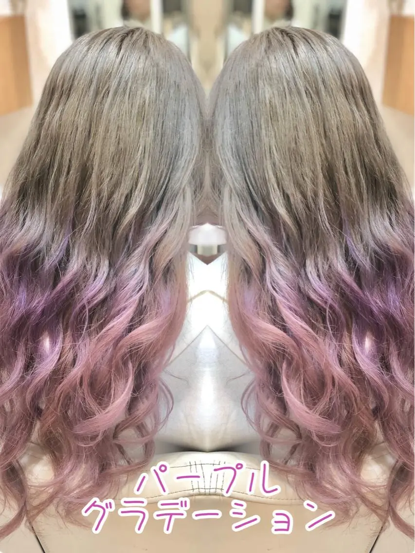 ロング カラー ベージュカラー ブリーチ ケアブリーチ グラデーションカラー イルミナカラー 永島 桜のヘアスタイル