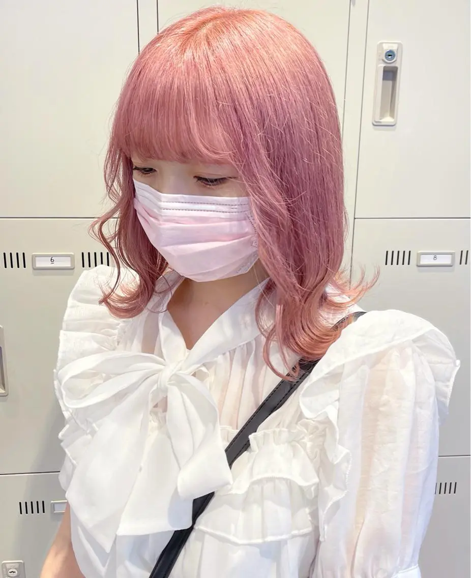 ミディアム カラー パーマ ヘアアレンジ メンズ キッズ ネイル マツエク・マツパ アイブロウ レイヤー/ダブル カラー/YURINAのヘアスタイル