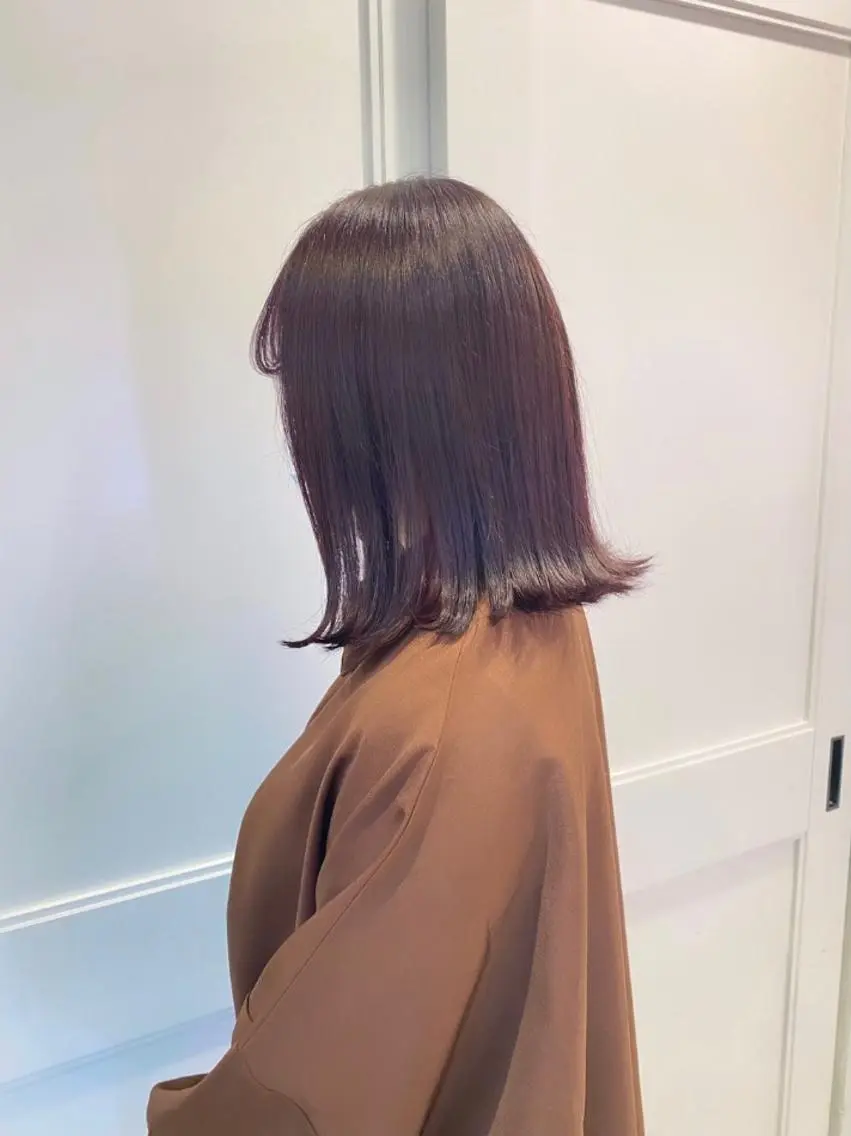 ミディアム カラー ラベンダーカラー ラベンダーピンク ピンクカラー Ayuna /透明感カラーのヘアスタイル