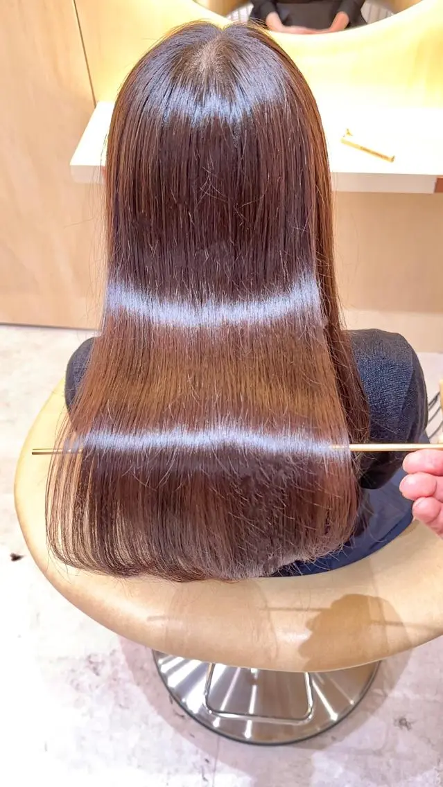 ロング カット 縮毛矯正 美髪縮毛矯正✨🫧 レイヤー川村利幸のヘアスタイル