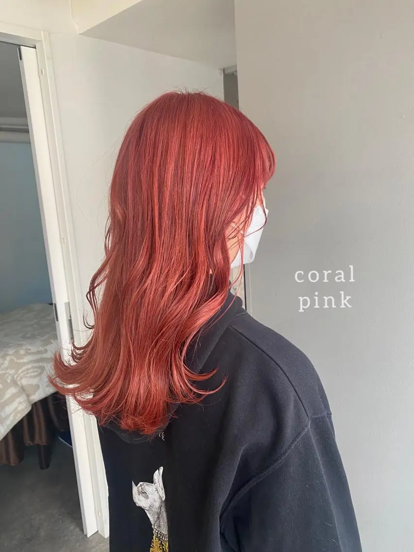 セミロング カラー ヘアアレンジ ブリーチ ピンクカラー ヘアカラー ボブ /ニュアンス/ satomi🧸💖のヘアスタイル