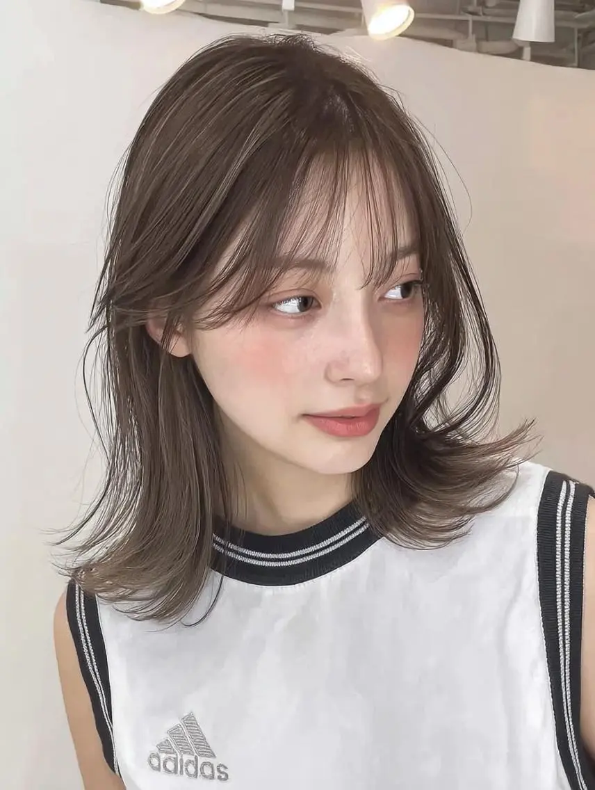 ミディアム カラー ✨エクステ✨本数・ 色合わせ相談可／山口のヘアスタイル