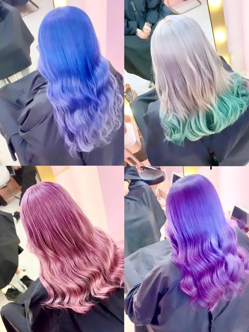 セミロング カラー ブリーチ特化🌈 MANATOのヘアスタイル