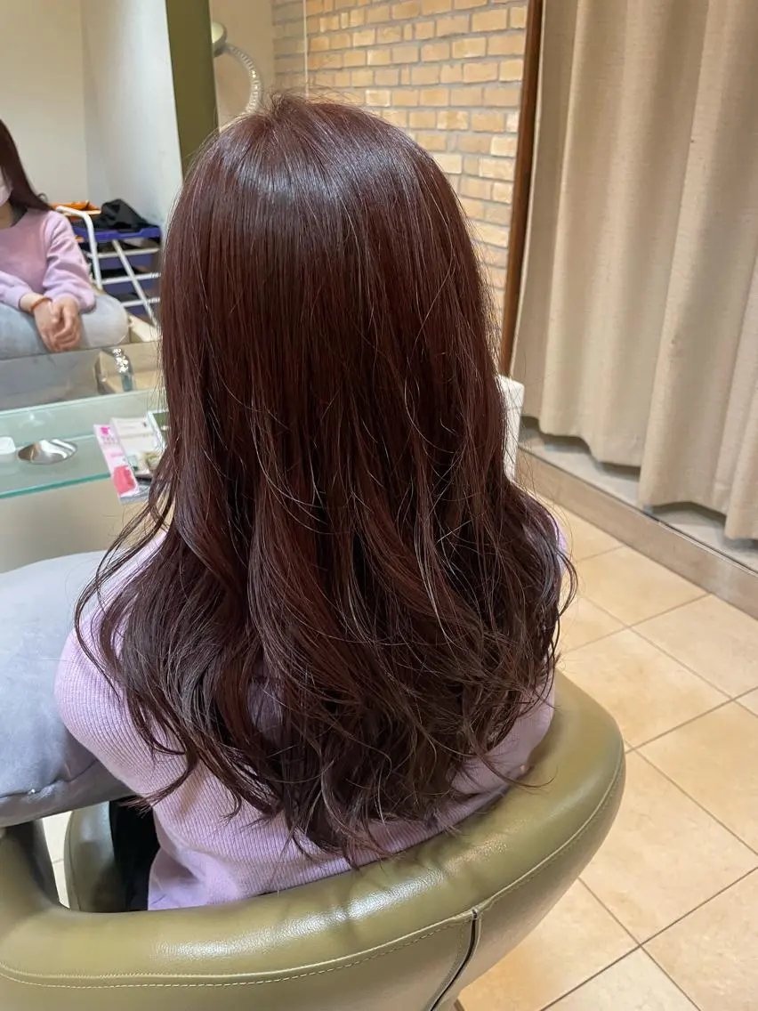 ロング カラー ueki ayaneのヘアスタイル