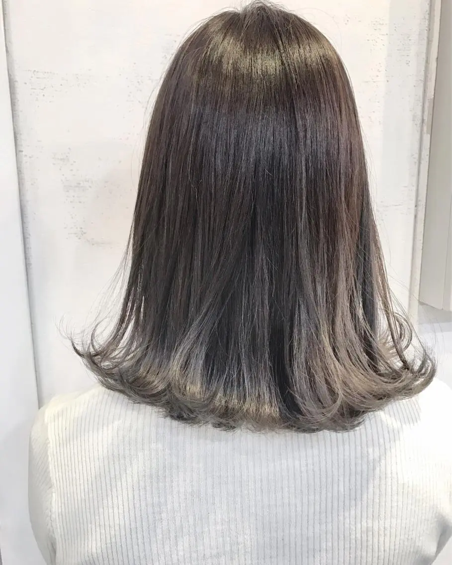 ミディアム カラー ヘアアレンジ ヘアカラー トリートメント 縮毛矯正 髪質改善寺坂雄飛💐のヘアスタイル