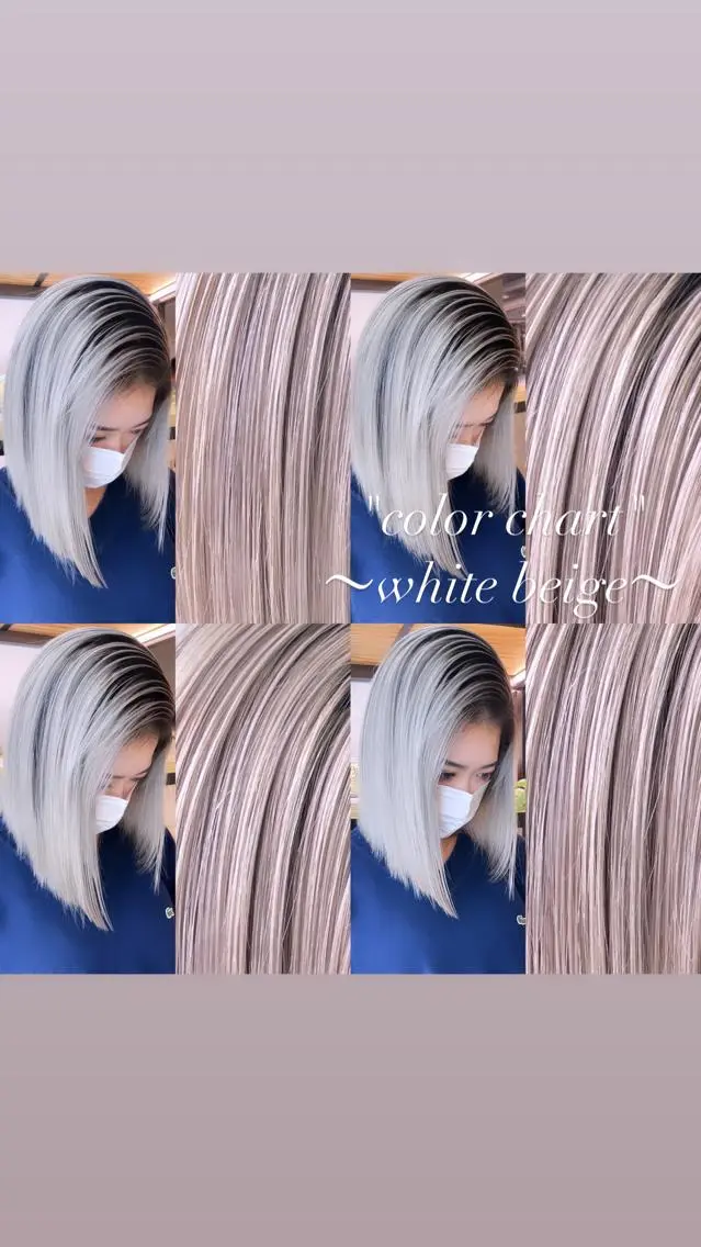 ミディアム カラー ブリーチ カット ヘアカラー トリートメント ヘアセット 💜ハイトーン💛 マジカルかいちゃんのヘアスタイル