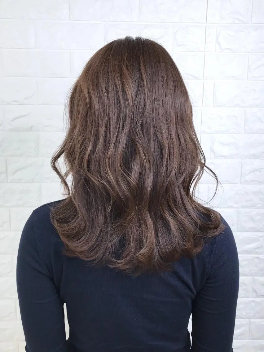 ミディアム カラー 髪質改善縮毛矯正 美容師✂️山崎竜二のヘアスタイル