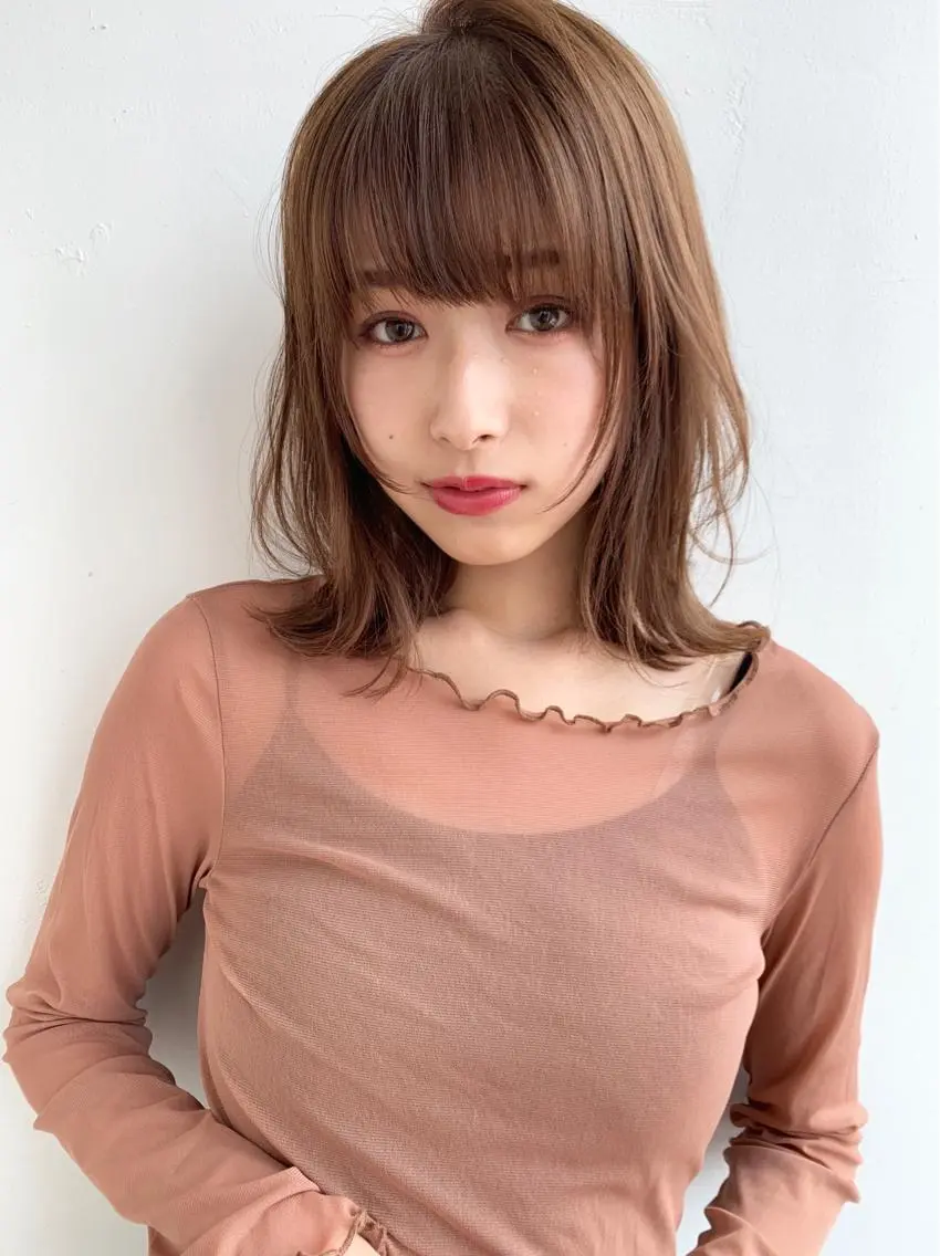 ミディアム カラー パーマ ヘアアレンジ カット ヘアカラー EARTH調布店 miyuのヘアスタイル