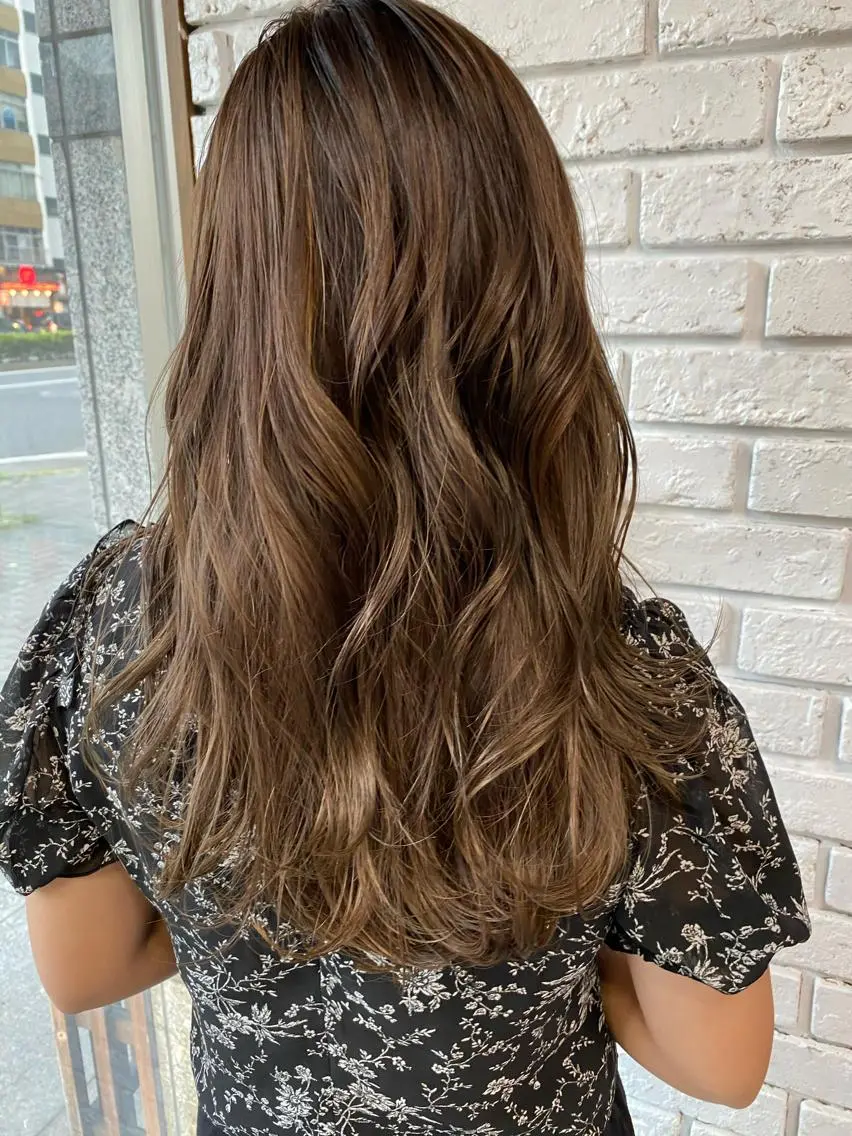 ロング カラー カット ヘアカラー トリートメント 日比 貴大/ minim hairのヘアスタイル