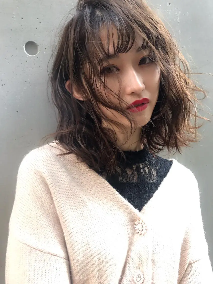 ミディアム カラー カット ヘアカラー 酸性ストレート/ブリ ーチなし/中村 匠のヘアスタイル
