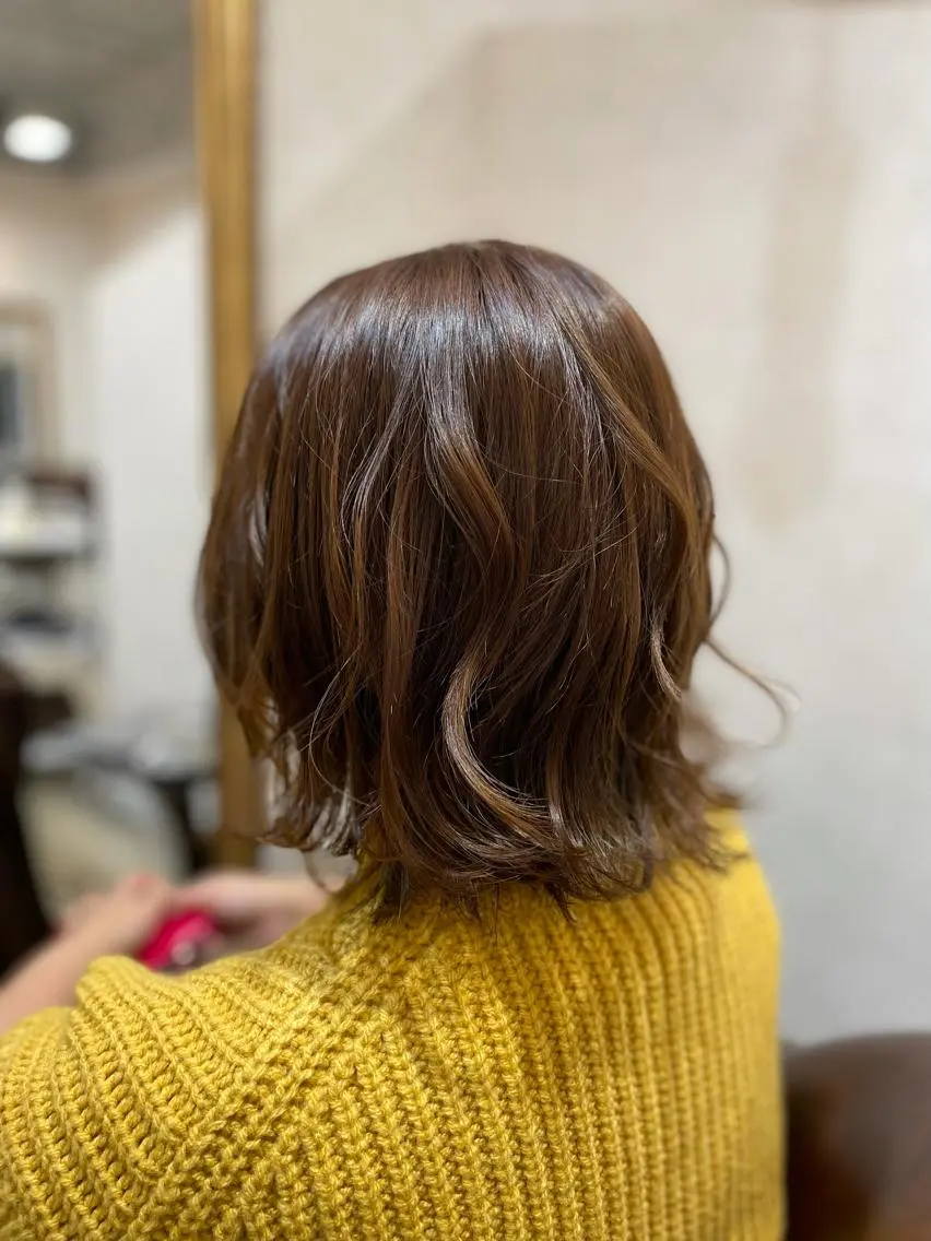 ミディアム カット ヘアカラー トリートメント Lusso店長 千崎慎介のヘアスタイル