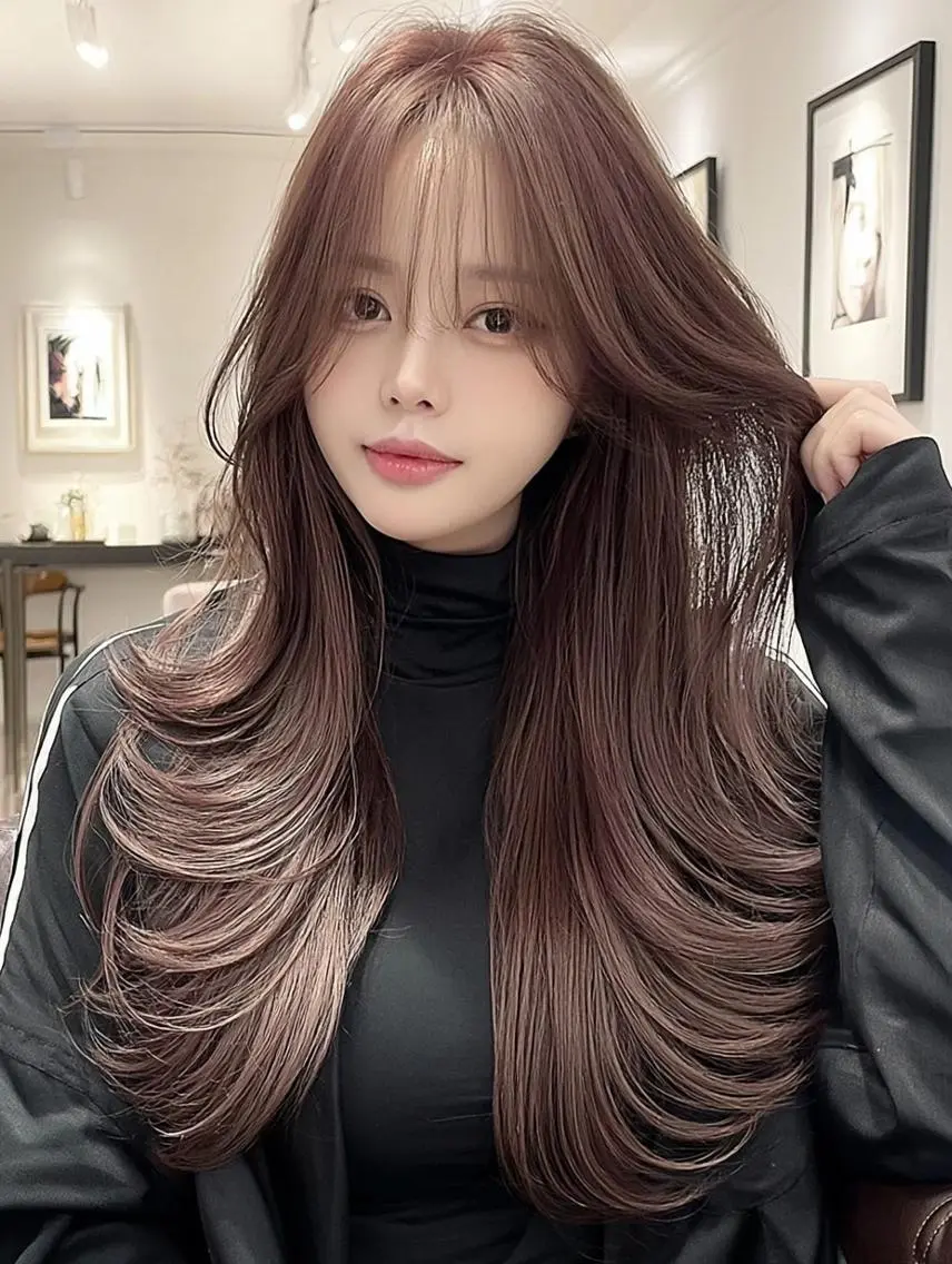 カラー ロング カット ヘアカラー FOCUS JAPANのヘアスタイル