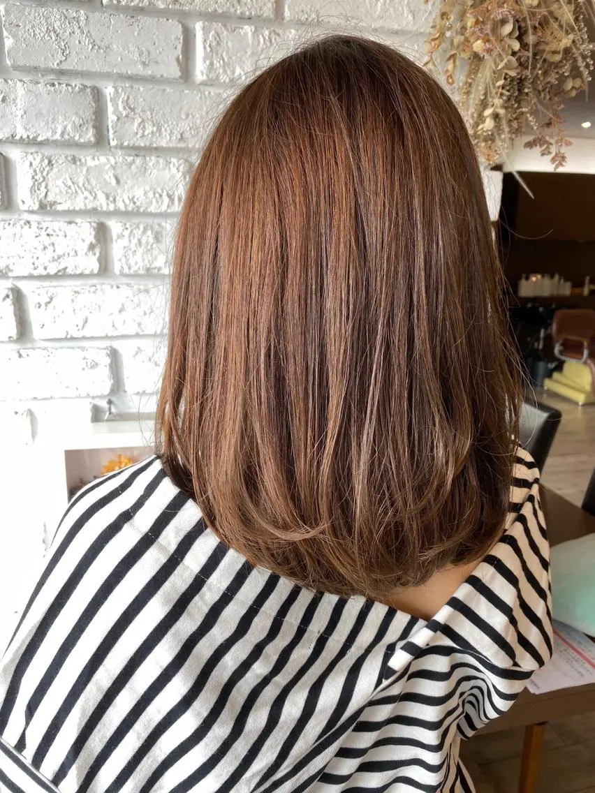 ミディアム カラー カット ヘアカラー トリートメント 日比 貴大/ minim hairのヘアスタイル
