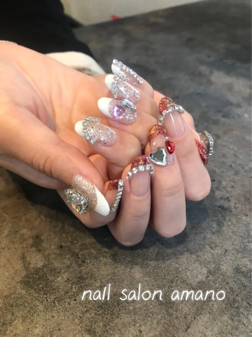 ネイル フラワーネイル ジェルネイル 大理石ネイル(マーブル) ニュアンスネイル シンプルネイル nail salon amanoのネイルデザイン