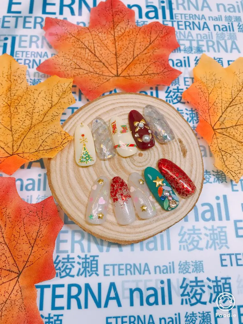 ネイル 冬ネイル クリスマス プライベートサロン eternanailのネイルデザイン