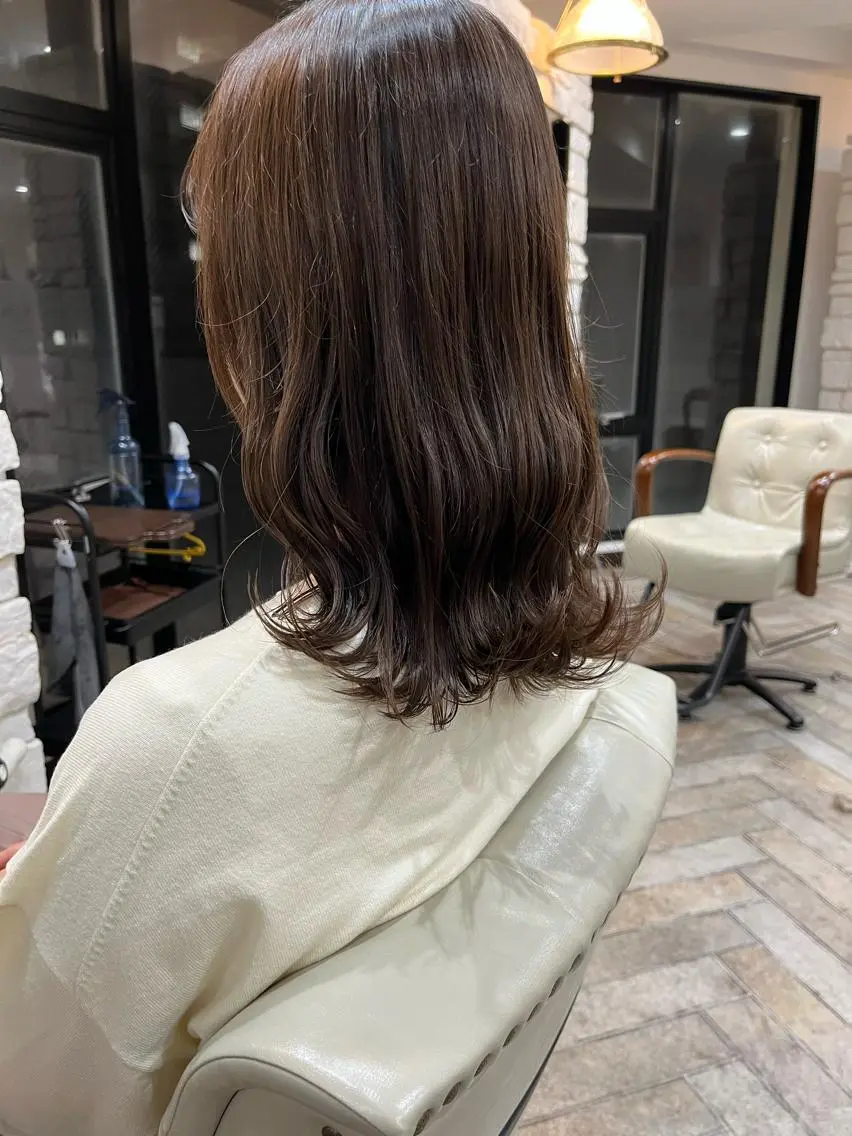 セミロング カット ヘアカラー トリートメント 宮永 瑞樹のヘアスタイル