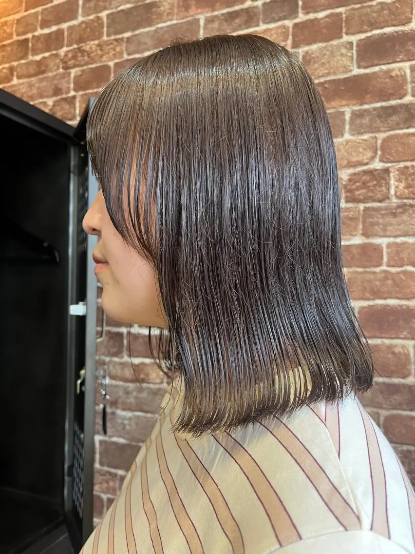 セミロング カラー パーマ ヘアアレンジ メンズ キッズ ネイル マツエク・マツパ アイブロウ メンズブリーチ メンズハイライト メンズインナーカラー メンズ韓国風 ブリーチ 久木原 ゆりのヘアスタイル