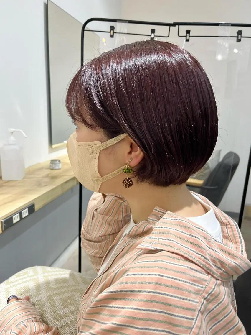 ショート カラー ヘアカラー トリートメント 🌼sunc HINAMI🌼のヘアスタイル