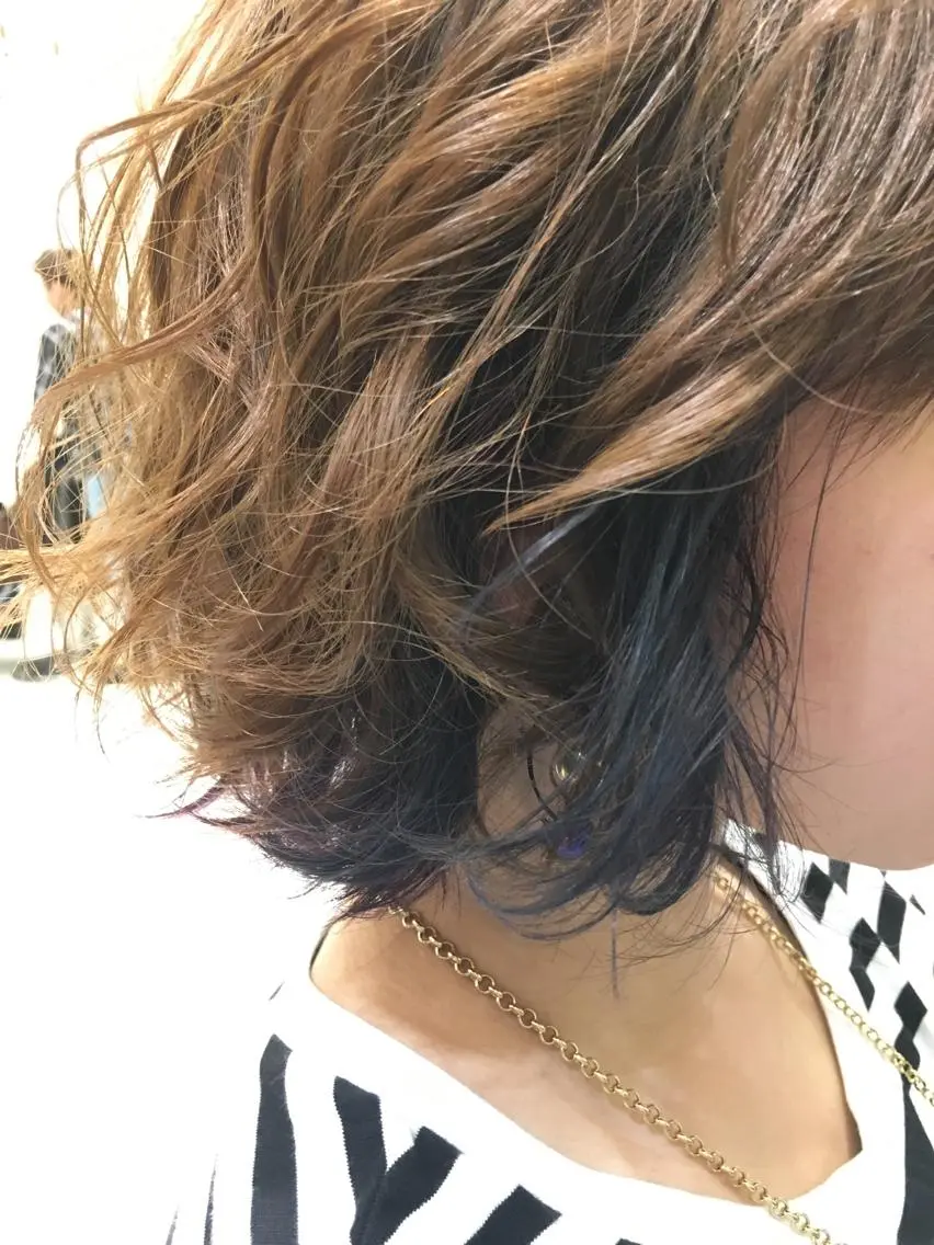 ミディアム カラー インナーカラー 河上 雅俊のヘアスタイル