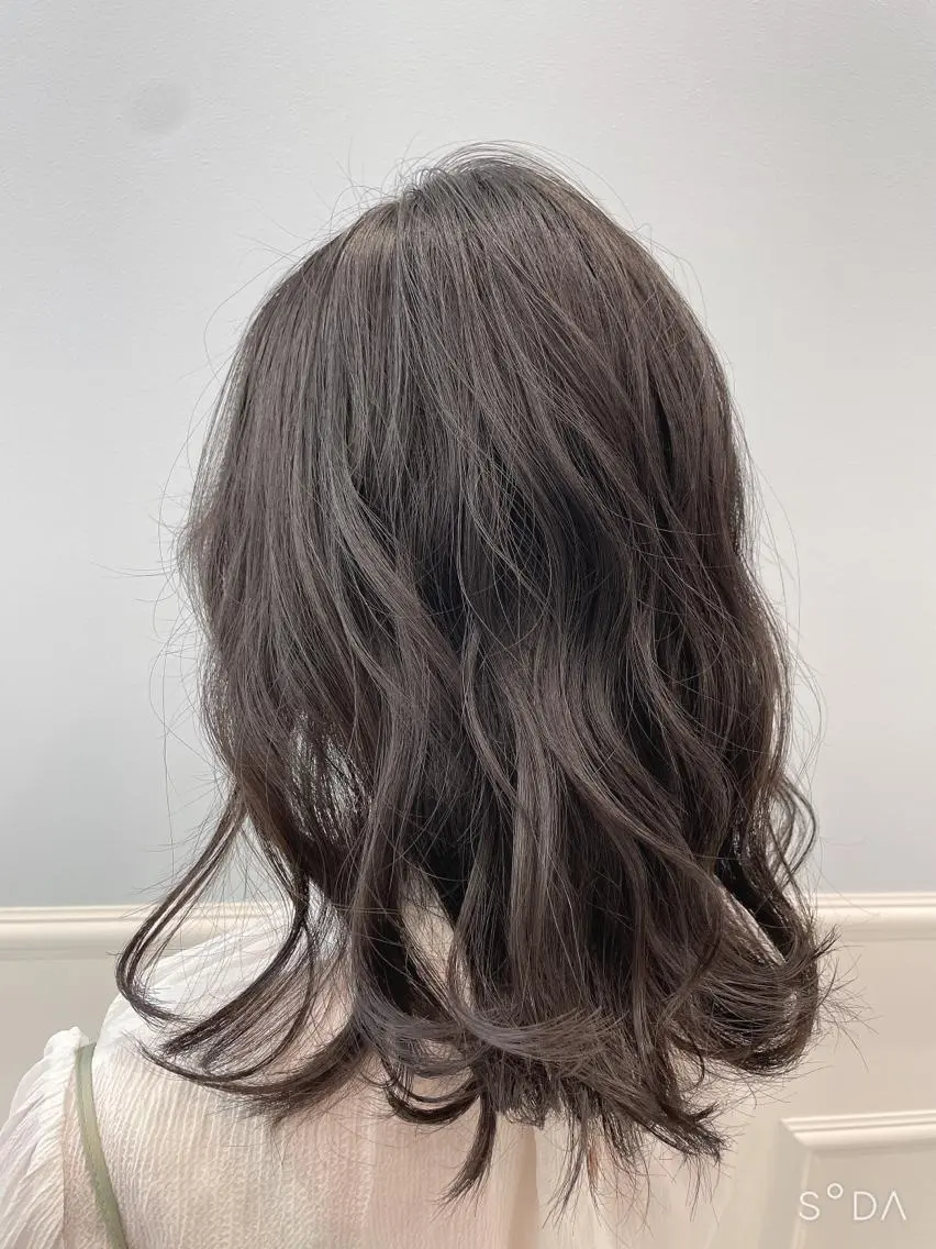 ミディアム ヘアカラー 透明感カラー/ブリー チ✨駒場 笙のヘアスタイル