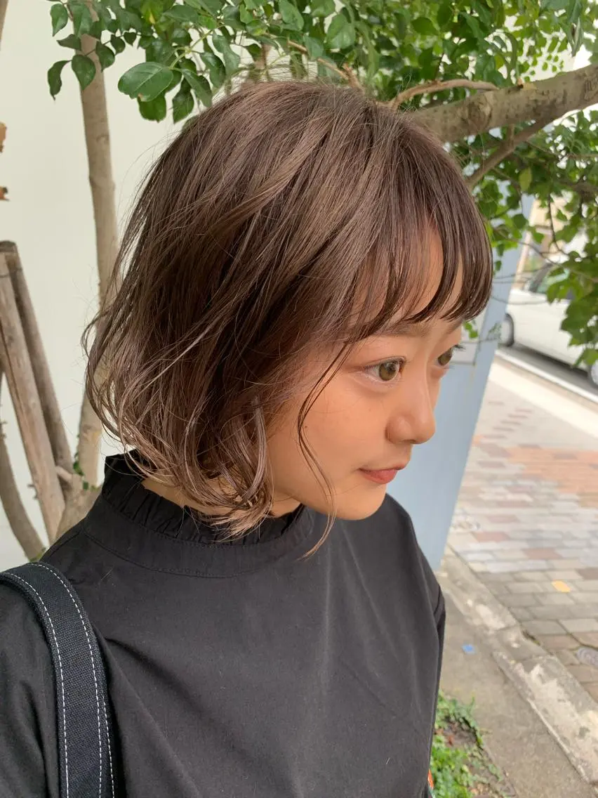ショート カラー ベージュカラー ハイライトカラー ハイライト カット ヘアカラー トリートメント 武田 久司のヘアスタイル