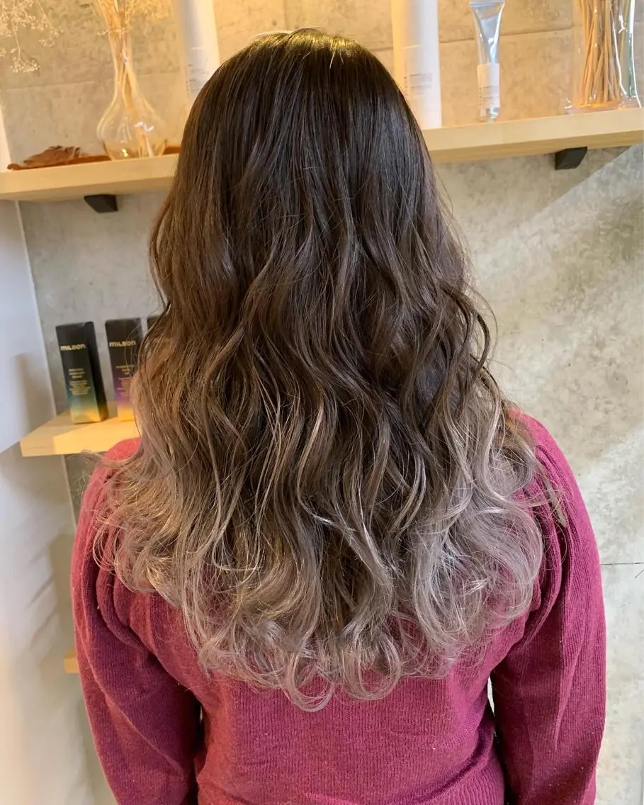 ロング カラー ヘアカラー トリートメント 天野 開のヘアスタイル