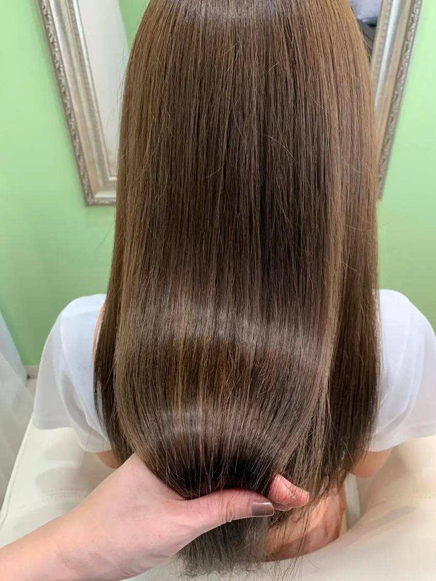 ロング カラー ヘアアレンジ くせ毛 髪質改善 トリートメント takebuchi harukaのヘアスタイル