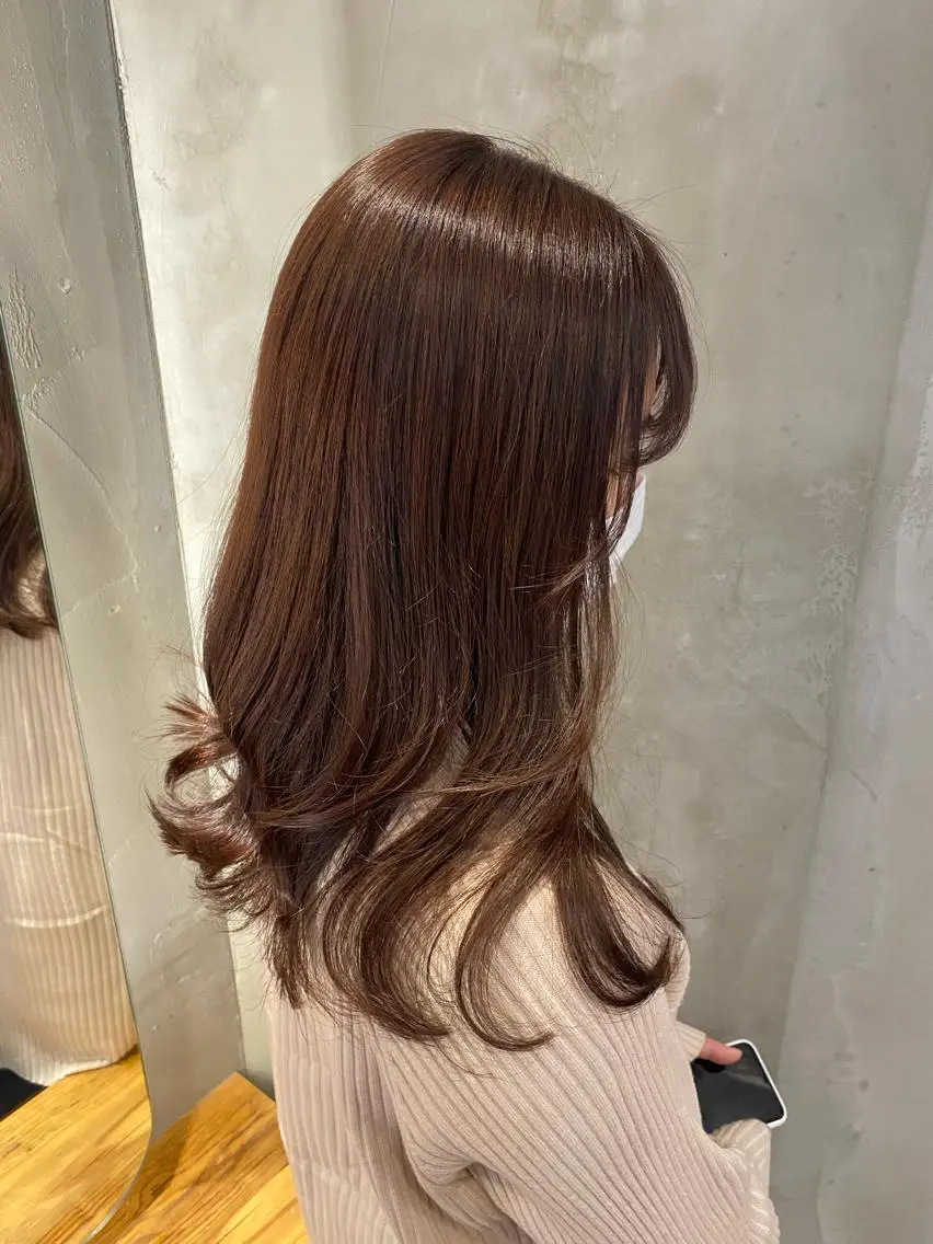 セミロング カット ヘアカラー トリートメント 新宿/顔周りカット +レイヤー=しずく♩のヘアスタイル