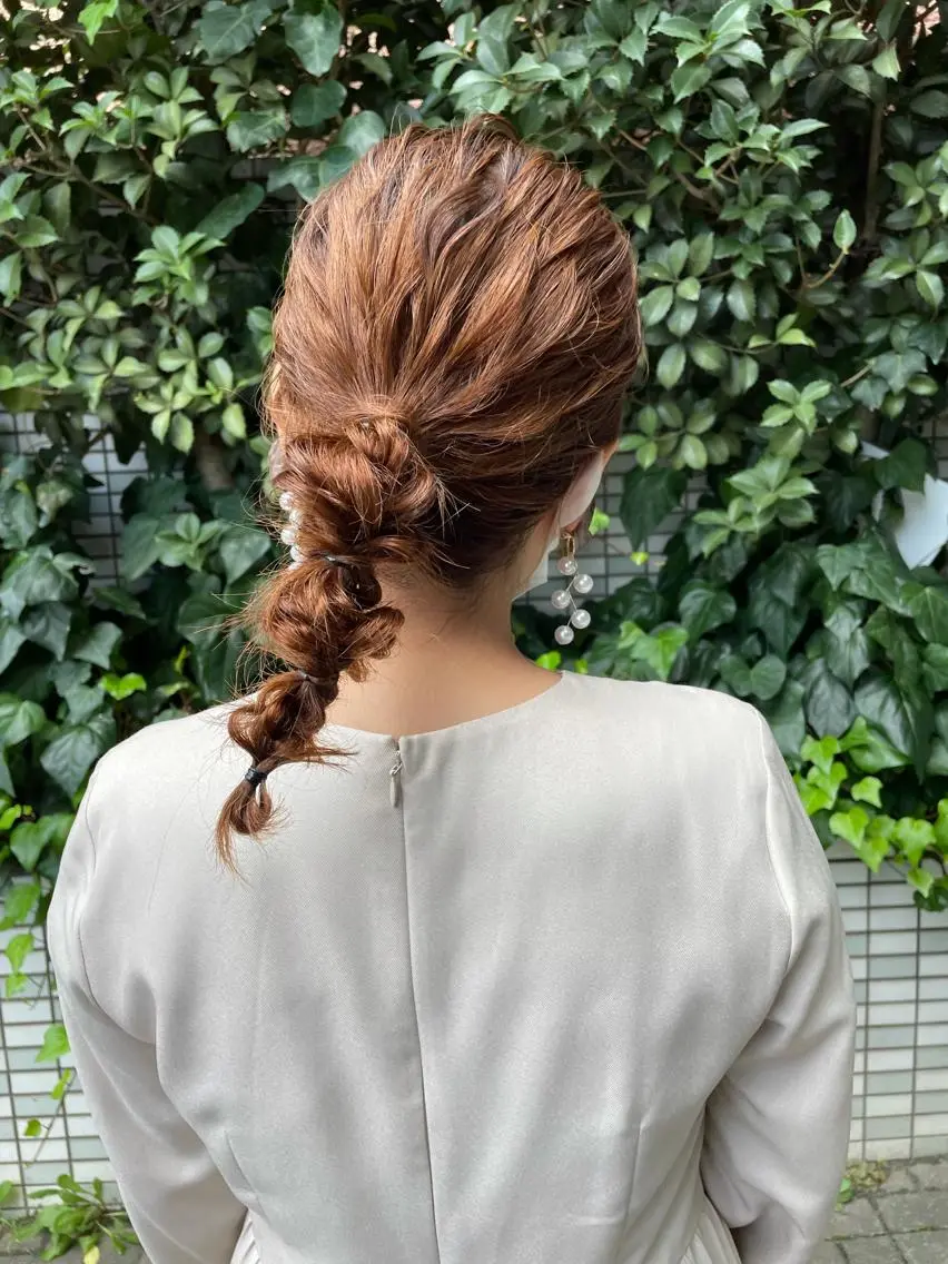ミディアム ヘアアレンジ ヘアセット カワシマ セイカのヘアスタイル